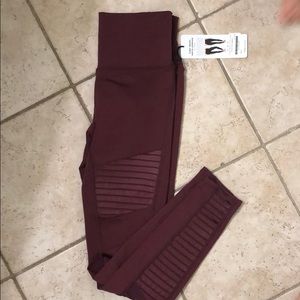 Alo high waisted moto legging in cherry